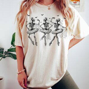 Ballerina Skeletons Sweatshirt, Dancing Skeleton Shirt